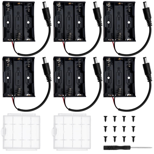6 PCS 3 AA Battery Holder Bundle, KUOQIY 3 x 1.5V