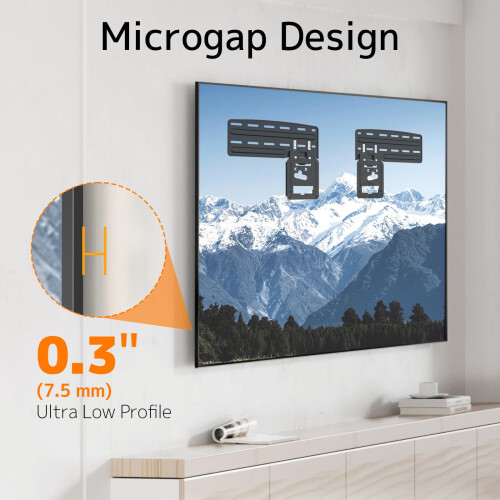 Micro Gap Fixed TV Wall Mount for 43-85'' Screens, 1