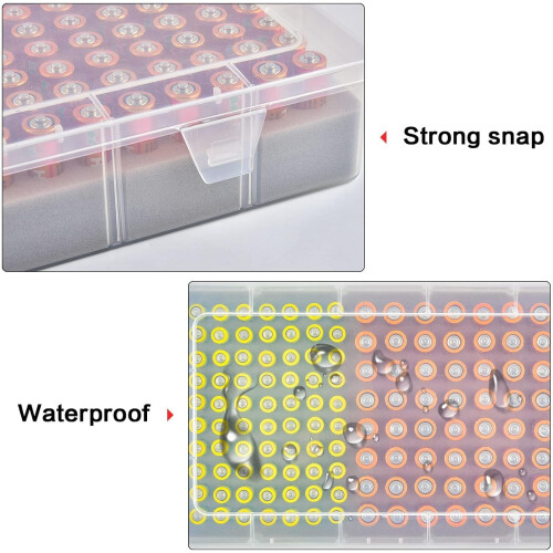 Xuerdon Battery Storage Organizer Case, Battery Va 2