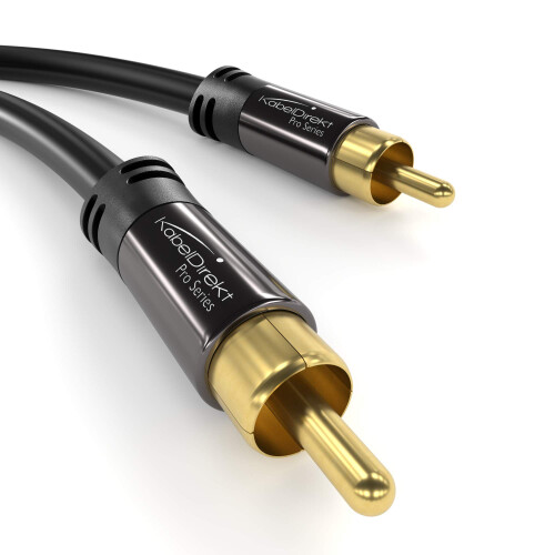 KabelDirekt – 7.5m – RCA/phono subwoofer lead cabl 1
