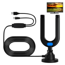 Strongest Indoor TV Aerial,Sun-proof, Waterproof, Lightnin g-proof And Cold-resistant Design TV Signal Booster,TV Aerial Booster With 26Ft Coax Cable