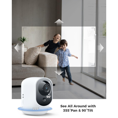 COCOCAM 2K Indoor Pan Tilt Security Camera WiFi wi 2