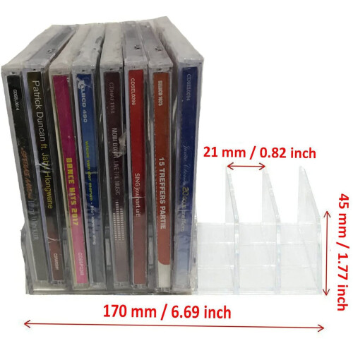 AUXPhome Clear Acrylic DVD/CD Storage Box CD Holde 1