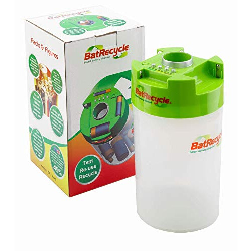 Batrecycle - Battery recycling bin with built in t