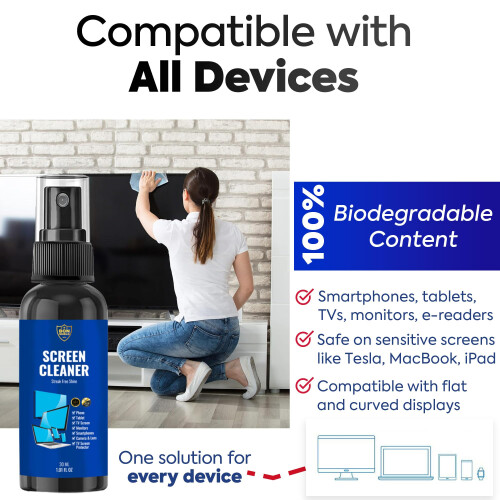 Screen Cleaner Evolution Kit for TV, PC, Laptop, P 2