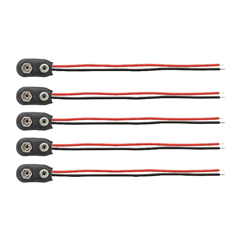 5Pcs 9V Battery Snap Connector,9V Battery Clip Con 17781695