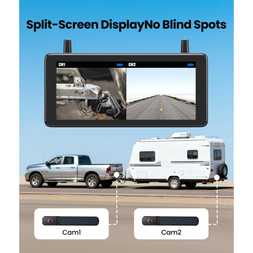 AUTO-VOX 2 Solar Wireless Reversing Camera Kit: Du 2