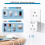 2-PACK UK to India Plug Adapter,SHUOMAO Grounded U 4