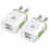 Pipestation UK to USA Plug Adapter with USB 2 Pack 1