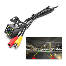 Car Backup Camera Reversing Camera with 12-LED Night Vision IP66 Waterproof Rear View Camera Wide Viewing Angle Lens Parking Camera for Cars Trucks V