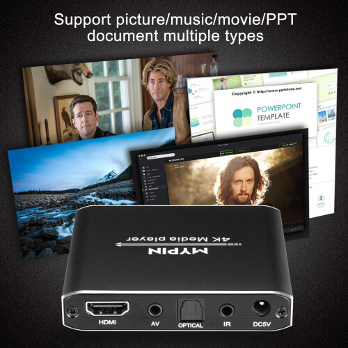 4K Media Player, MYPIN Digital MP4 Player for 14TB 2