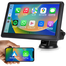 Wireless CarPlay & Android Auto Screen, 7 Inch Por