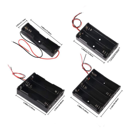 AEDIKO 8pcs 18650 Battery Holder 1/2/3/4 Slots 186 2