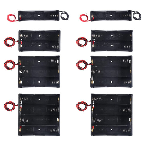 AEDIKO 8pcs 18650 Battery Holder 1/2/3/4 Slots 186