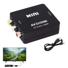 1Pcs RCA to HDMI Converter, 1080P AV to HDMI Conve