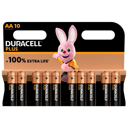 Duracell Duracell Plus AA Mignon Alkaline Batteries, 1.5 V,