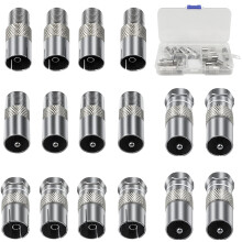 CiShow 16pcs F/T Plug Type Male to Female Coaxial
