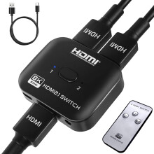 TCNEWCL 8K@60Hz HDMI Splitter Switch 2 in 1 out Bi