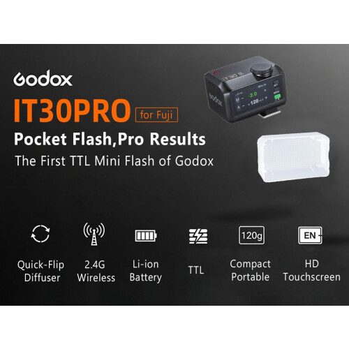 Godox Godox iT30Pro F TTL Mini Camera Flash with White D 2
