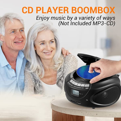 Gelielim Portable CD Player Boombox with Bluetooth 1