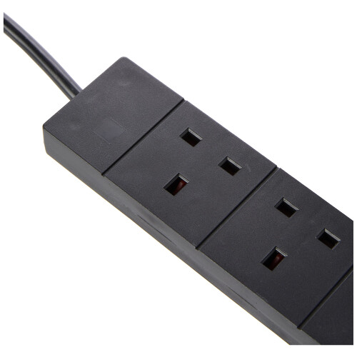 PRO ELEC PELB1810 4 Gang Extension 3m, Black (Pack 1