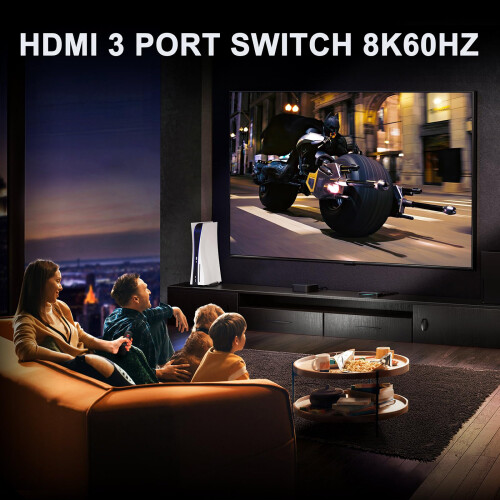 AVIDGRAM HDMI 2.1 Switch 4K 120Hz, 3 in 1 Out With 1