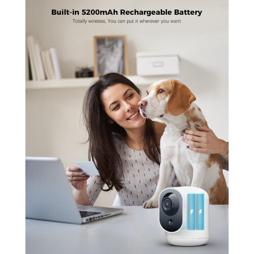 COCOCAM 2K Indoor Pan Tilt Security Camera WiFi wi 1