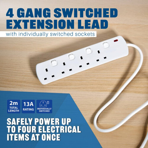 Mercury | 4-Gang Individually Switched Extension L 1