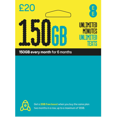 EE EE 50GB Pay As You Go SIM Card