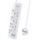 PARTH 2M Extension Lead with USB Slots 3 Way, 2 Me 1
