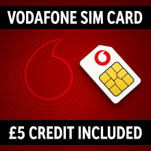 vodafone pay as you go sim card UK - with 5 credi