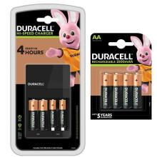 Duracell CEF 14 AA & AAA Battery Charger with 6 AA