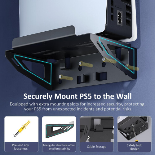 NexiGo PS5 Wall Mount Kit with Charging Station fo 1