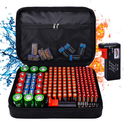 Tamfile Battery Organiser Storage Box Holds 172 Ba