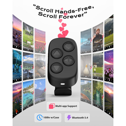 Stouchi Bluetooth 5.4 Scrolling Ring for TikTok, R 1