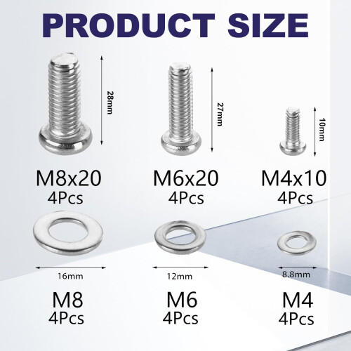 ASIRYVA 24 Pack Universal TV Mounting Hardware Kit 1