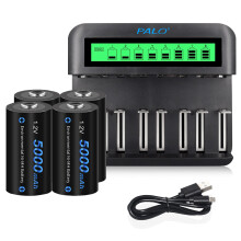 CITYORK Battery LCD Charger Set- For AA AAA C D Re