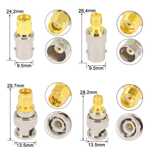 DollaTek four-piece set Coaxial RF connector BNC t 1