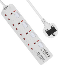 SE UKASE Extension Lead with USB Slots(5V/5A), 4 W