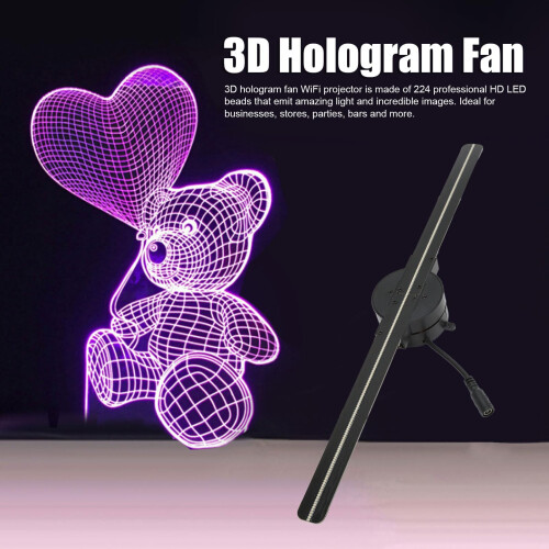 3D Hologram Fan WiFi Projector, 224 LED Light Bead 1