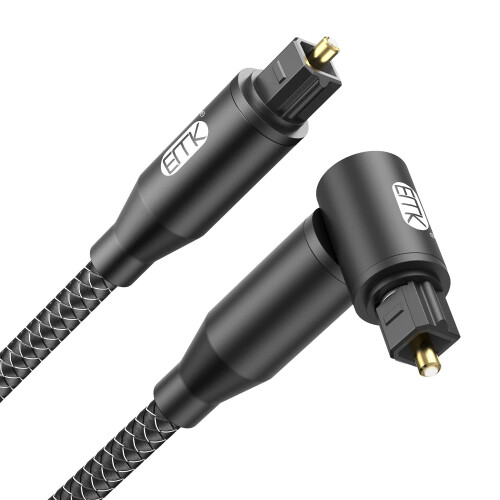 EMK 90 Degree Optical Audio Cable Digital Toslink