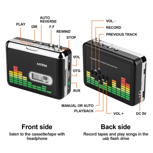 Cassette Player, MYPIN Portable Audio USB Walkman 1
