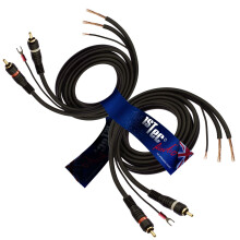 1STec 2 x 1.5m Twin Red + White Moulded RCA Plugs