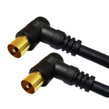 electrosmart Black Male Coax Plug to Male Coax Plu