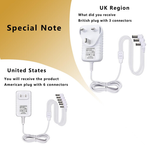 4.5v Power Adapter with 3 Output Jacks Compatible 1