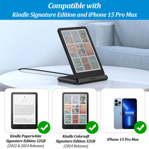 PlusAcc Wireless Charging Dock for Kindle Paperwhi 1