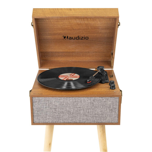 Audizio Fremont Retro Record Player with Legs, Blu 1