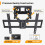 Perlegear TV Wall Bracket Swivels Tilts Extends, F 4