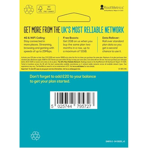EE EE 50GB Pay As You Go SIM Card 1