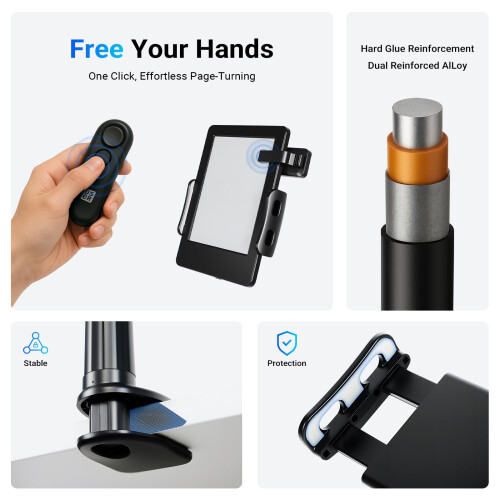 USOR Gooseneck Tablet Holder with Remote Page Turn 2